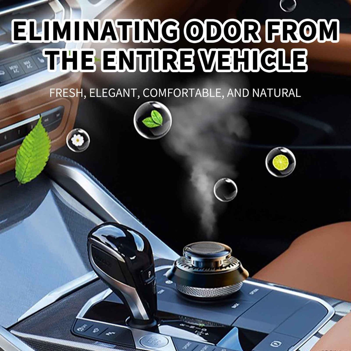 Solar Rotating Car Essential Oil Diffuser And Odor Eliminator