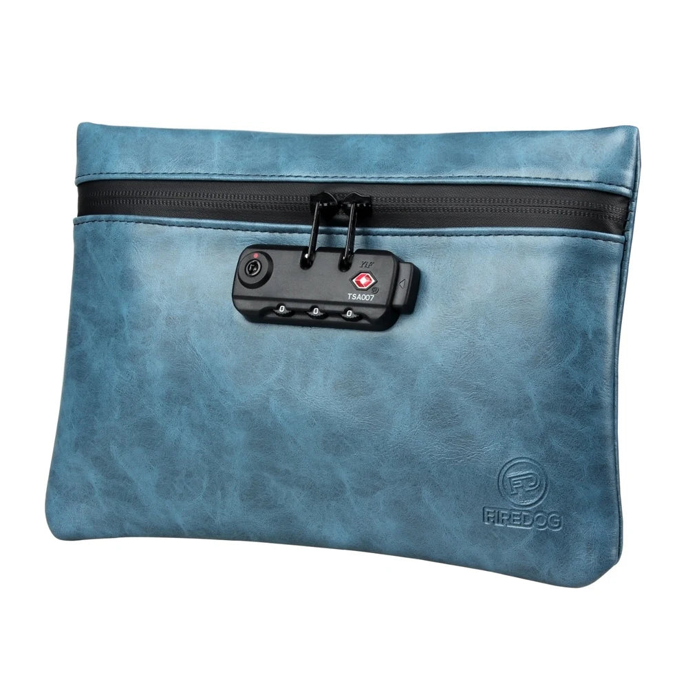 Portable Carbon Lined Odor Proof Stash Bag With Duo Combination And Key Lock