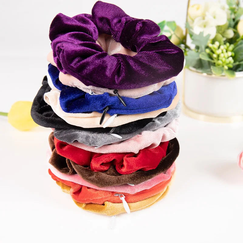 Hair Tie Hair Scrunchie ⁣⁣⁣⁣With Hidden Stash Pocket