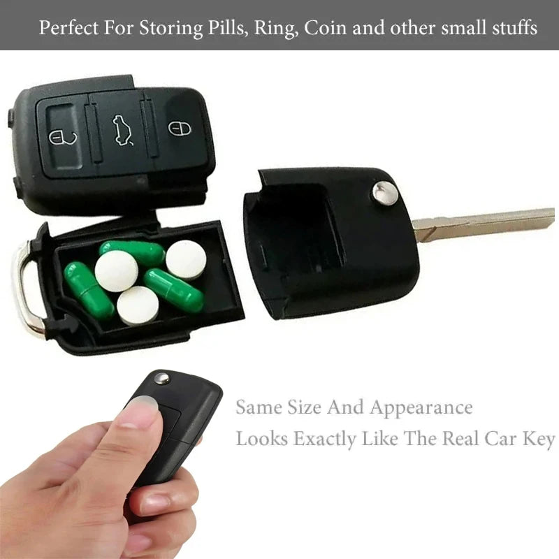 Car Key With Hidden Secret Stash compartment (Multiple Colors)