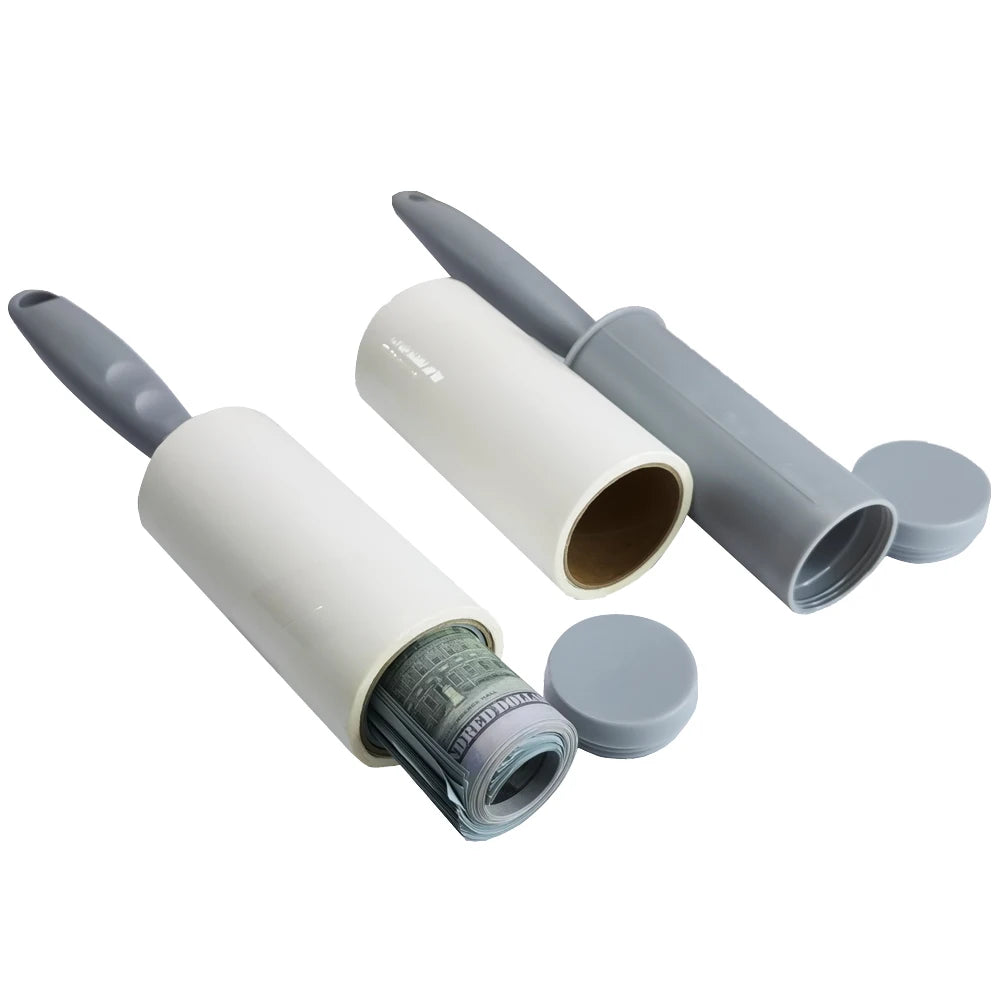 Lint Roller With Secret Hidden Stash Compartment