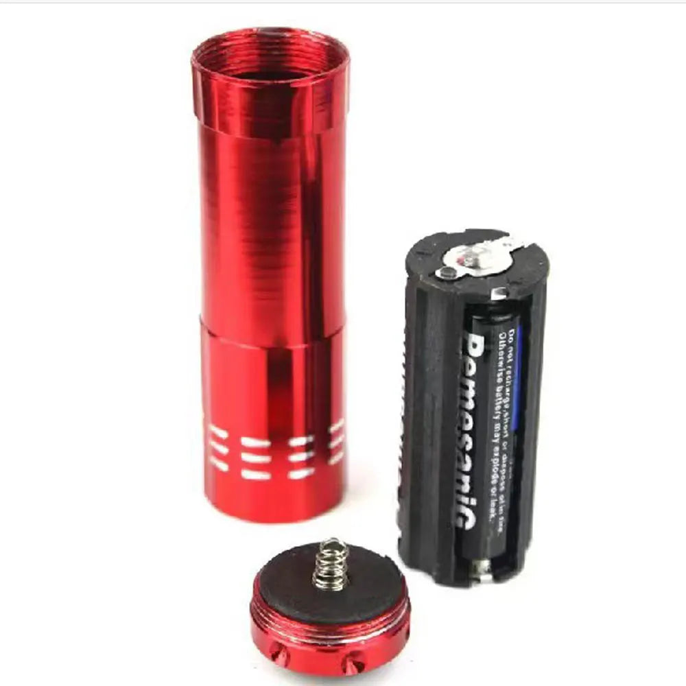 Metal LED Working Flashlight  With Stash Compartment