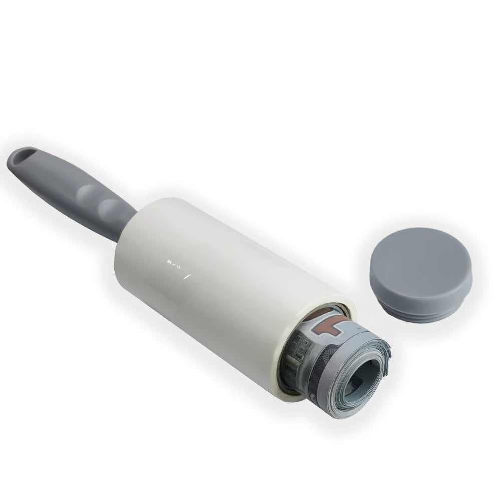 Lint Roller With Secret Hidden Stash Compartment