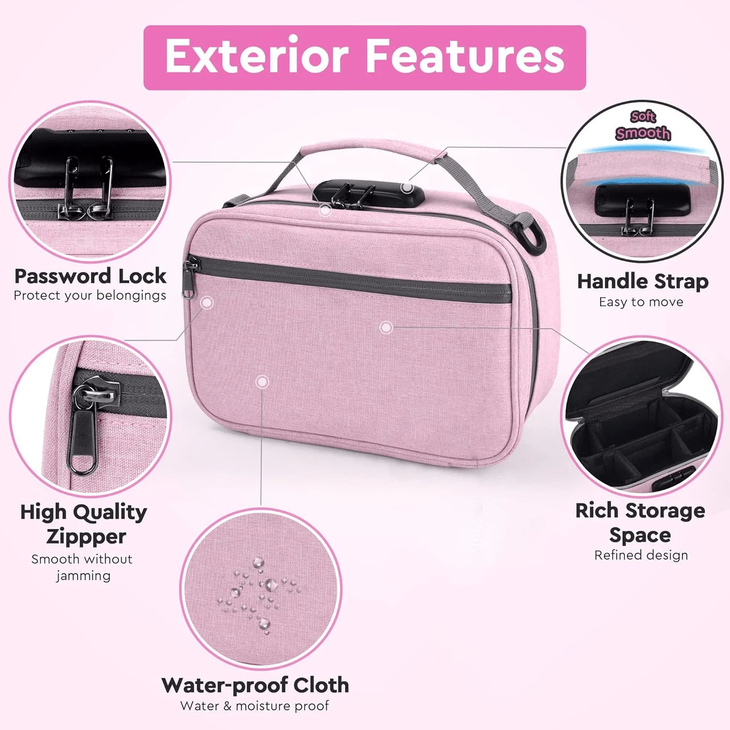 Carbon Lined Odor Proof Case with Combination Lock