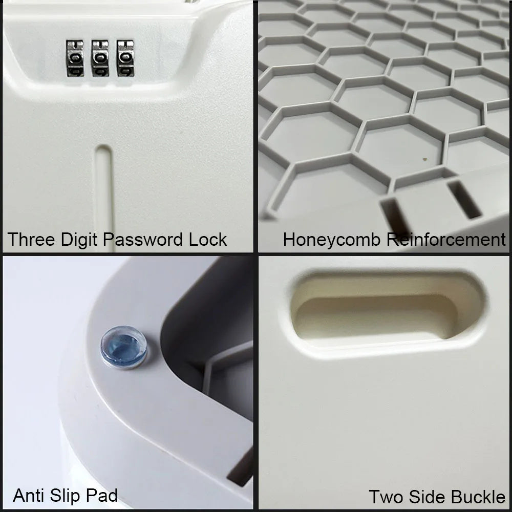 Extra Large Plastic Password Lock Storage Box